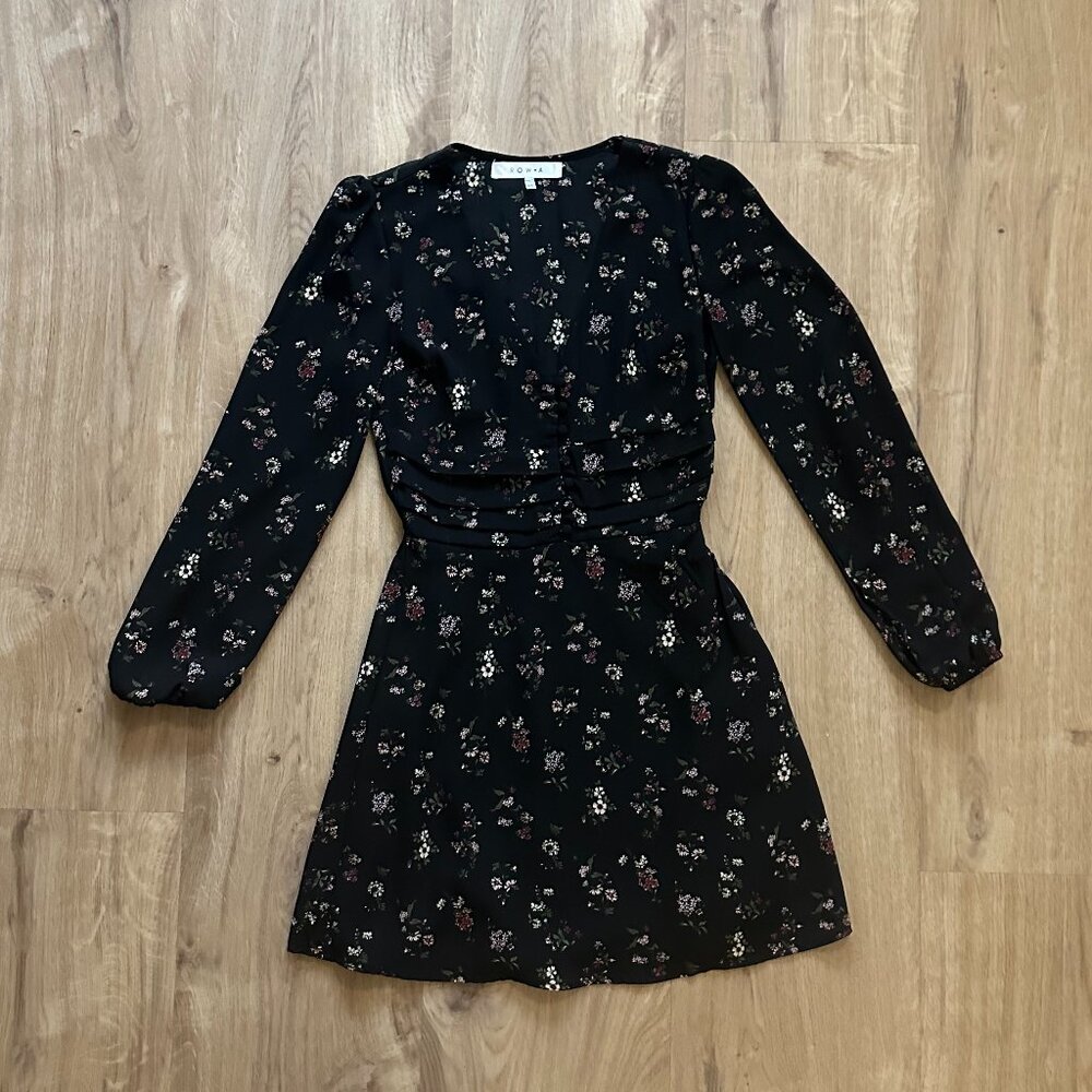 Row A Dress longsleeved button-up flower print - XS